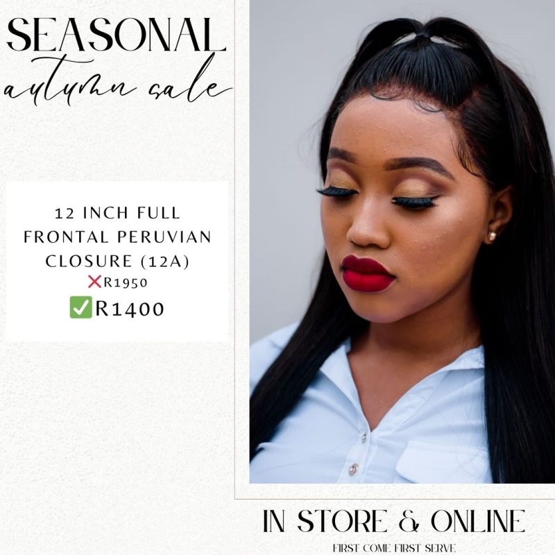 12 INCH FULL FRONTAL PERUVIAN CLOSURE (12A) Hair Kingdom Affordable